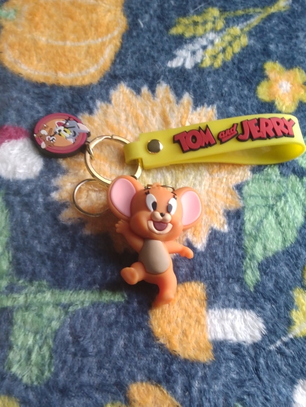 Yellow Jerry Character Keychain for Kids